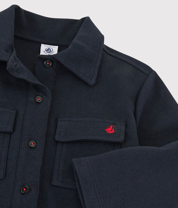 Combinaison en coton imprim&eacute;e enfant fille bleu marine