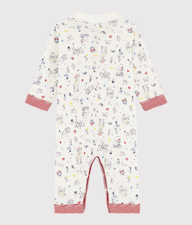 Dors-bien sans pieds b&eacute;b&eacute; gar&ccedil;on en c&ocirc;te blanc/multicouleur