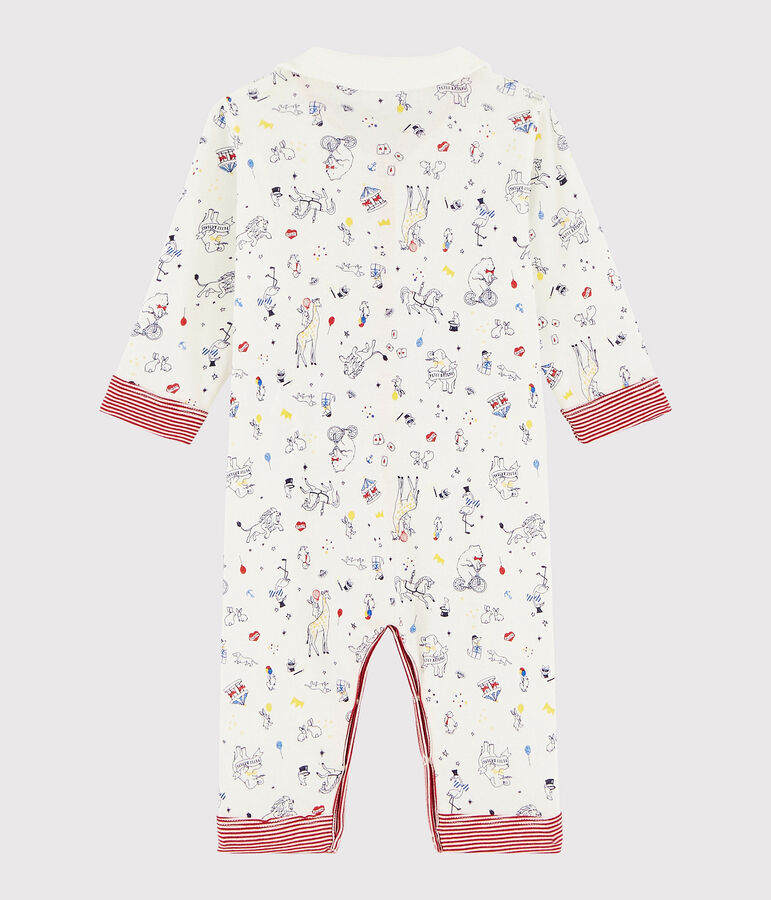 Dors-bien sans pieds b&eacute;b&eacute; gar&ccedil;on en c&ocirc;te blanc/multicouleur