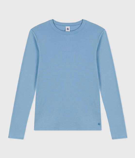 Tee-shirt L'ICONIQUE col rond en coton Femme bleu AZUL