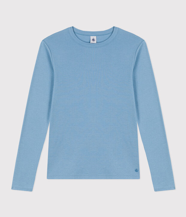 Tee-shirt L'ICONIQUE col rond en coton Femme bleu