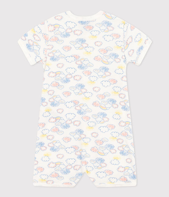 Combinaison en coton imprimé arc-en-ciel bébé blanc MARSHMALLOW/blanc MULTICO