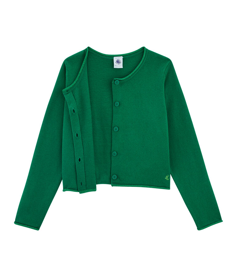 Cardigan tricot enfant fille vert