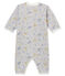 Dors bien sans pieds bébé fille en côte gris POUSSIERE/blanc MULTICO