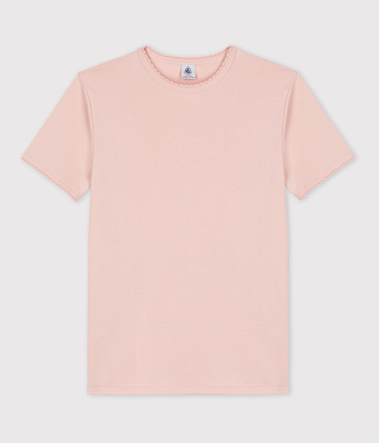 Tee-shirt L'ICONIQUE  cocotte en coton Femme rose