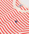 Teeshirt enfant en coton manches courtes à rayures rouge AVALANCHE/ SPICY