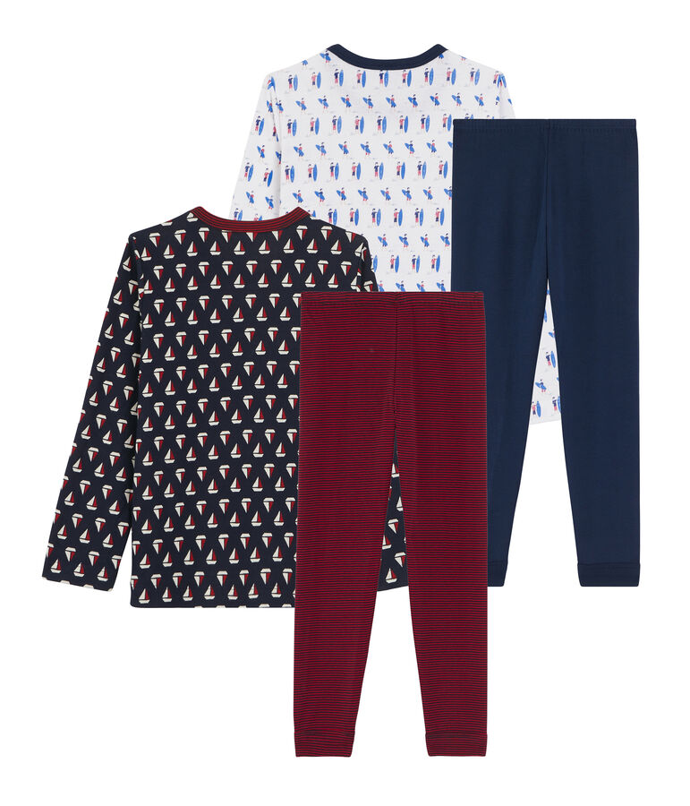 Duo de pyjamas petite fille en c&ocirc;te multicouleur