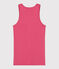 Débardeur Femme l'Iconique en coton uni rose PEONIA