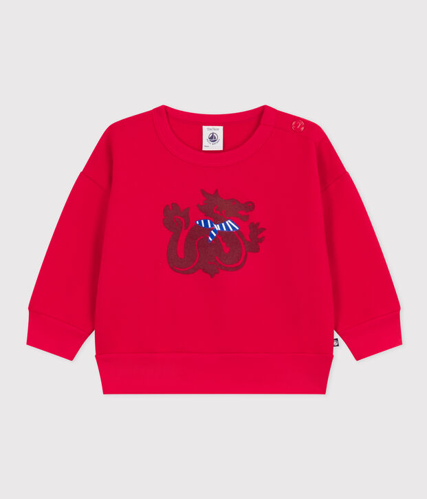 Sweatshirt en molleton b&eacute;b&eacute; rouge