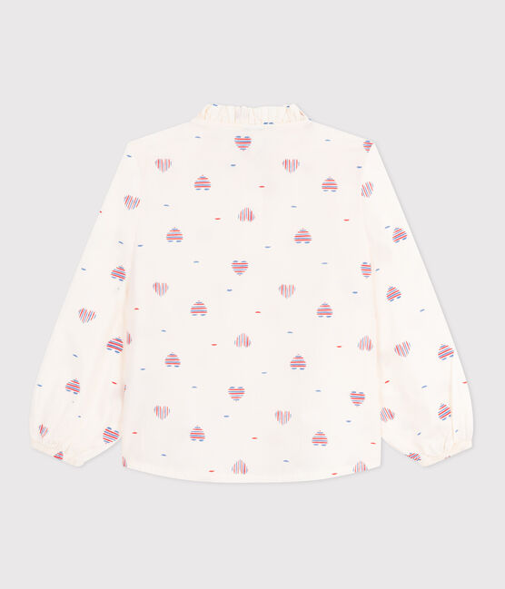 Blouse enfant en coton manches longues cœurs blanc AVALANCHE/ MULTICO
