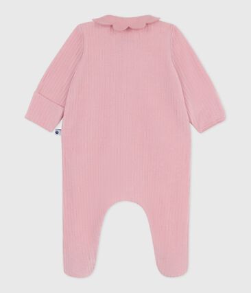 Pyjama bébé en velours à col uni (Petit Bateau) - Image 1