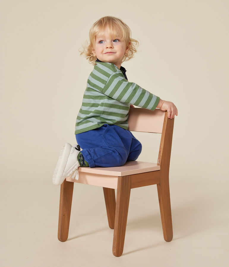 Tee-shirt manches longues en jersey fin b&eacute;b&eacute; vert PALMERAIE/ PAUL