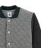 Blouson teddy enfant garçon en tubic pied de poule gris CAPECOD/blanc MARSHMALLOW