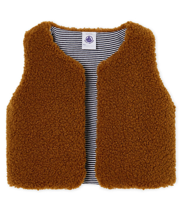 Gilet sans manches b&eacute;b&eacute; gar&ccedil;on marron