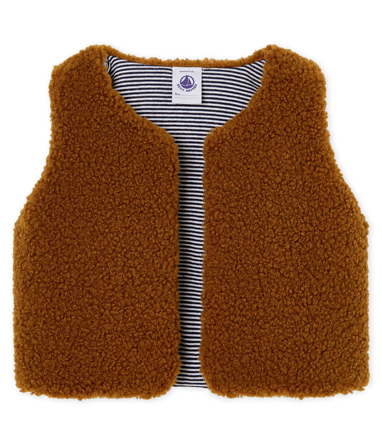 Gilet sans manches b&eacute;b&eacute; gar&ccedil;on marron