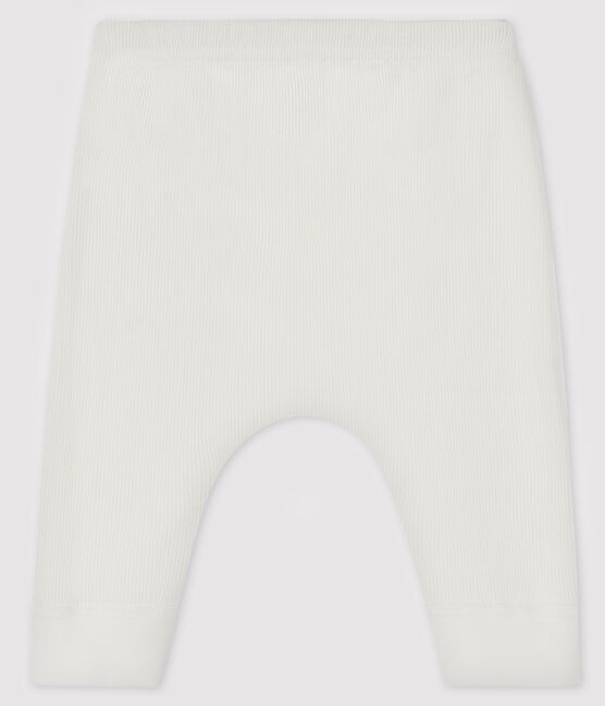 Caleçon bébé en côte 2x2 blanc MARSHMALLOW