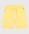 Bermuda short enfant en coton uni jaune