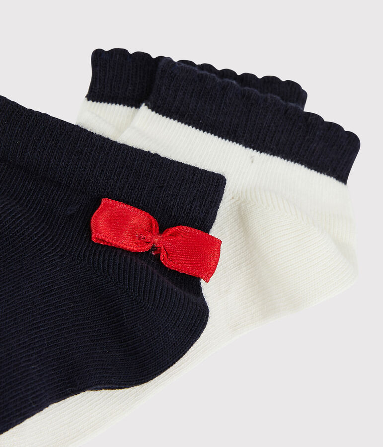 Lot de 2 paires de chaussettes basses enfant fille multicouleur