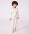 Pyjama enfant en tubique imprimé petit déjeuner blanc MARSHMALLOW/blanc MULTICO