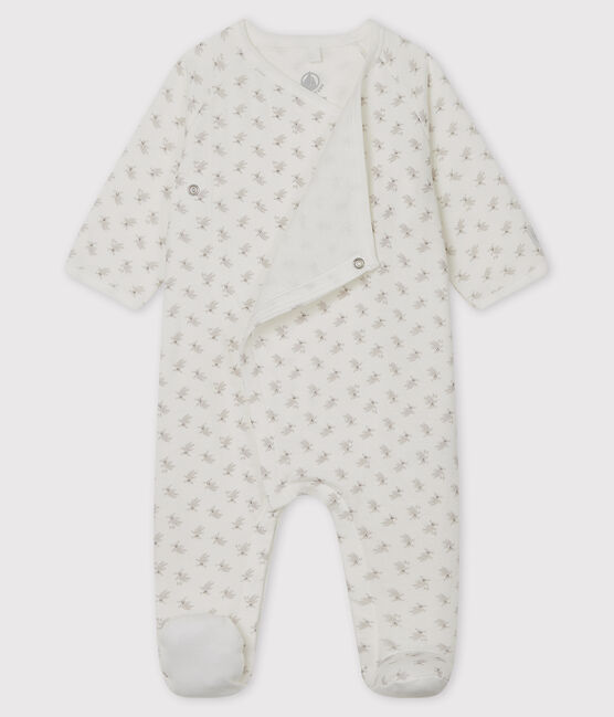 Dors-bien lapin bébé en tubique blanc MARSHMALLOW/blanc MULTICO