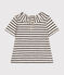 Blouse manches courtes en jersey bébé blanc AVALANCHE/bleu SMOKING