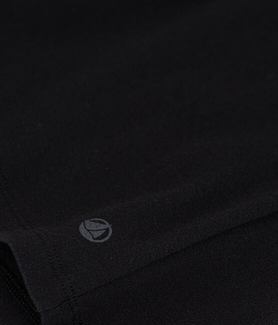 Tee-shirt l'Iconique manches courtes en côte unie femme noir BLACK