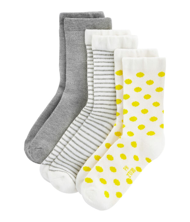 Lot de 3 paires de chaussettes enfant fille multicouleur
