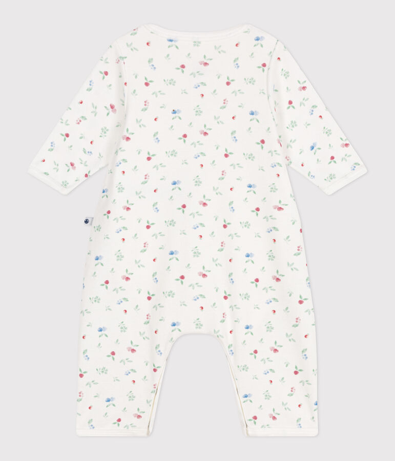 Bodyjama b&eacute;b&eacute; en coton sans pieds fruits blanc MARSHMALLOW/blanc MULTICO