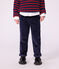Pantalon droit enfant en velours bleu marine