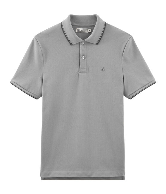 Polo manches courtes 100% coton jersey piqué. gris SUBWAY CHINE