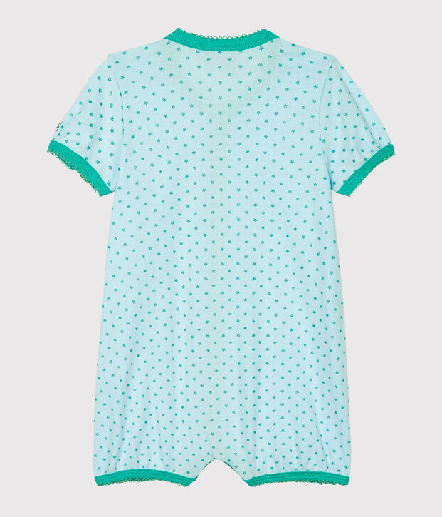 Combicourt b&eacute;b&eacute; fille en c&ocirc;te bleu/vert