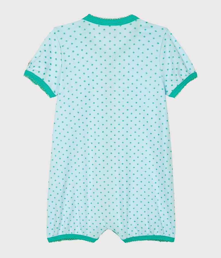 Combicourt b&eacute;b&eacute; fille en c&ocirc;te bleu/vert