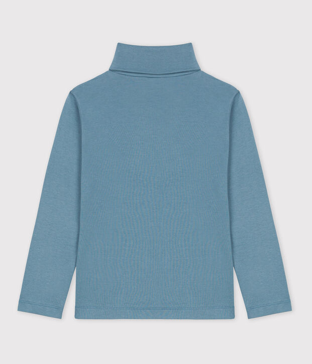 Sous-pull en coton enfant fille / gar&ccedil;on bleu