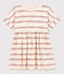 Robe manches courtes à imprimé en coton enfant fille blanc AVALANCHE/ MULTICO