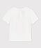 Tee-shirt manches courtes avec motif en coton bébé blanc MARSHMALLOW