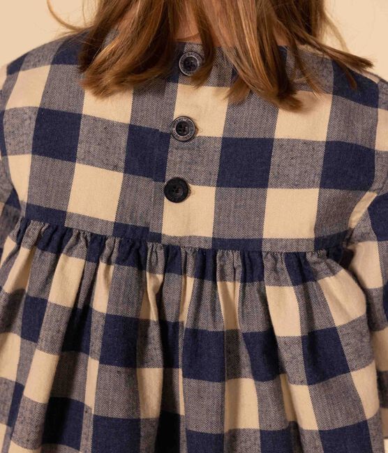 Robe manches longues en flanelle de coton à carreaux enfant fille INCOGNITO/ AVALANCHE