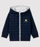 Sweatshirt à capuche bébé garçon bleu SHADOW/écru MULTICO