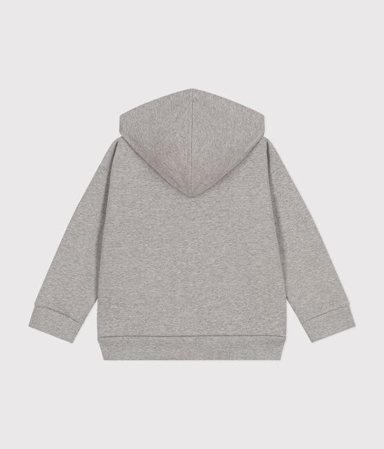 Sweatshirt zippé à capuche en molleton enfant garçon gris CHATON CHINE