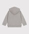 Sweatshirt zippé à capuche en molleton enfant garçon gris CHATON CHINE