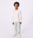 Chemise enfant en coton manches longues unie