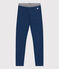 Jegging en molleton effet denim enfant fille bleu MEDIEVAL/beige ECRU