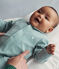 Pyjama en velours bébé vert PAUL
