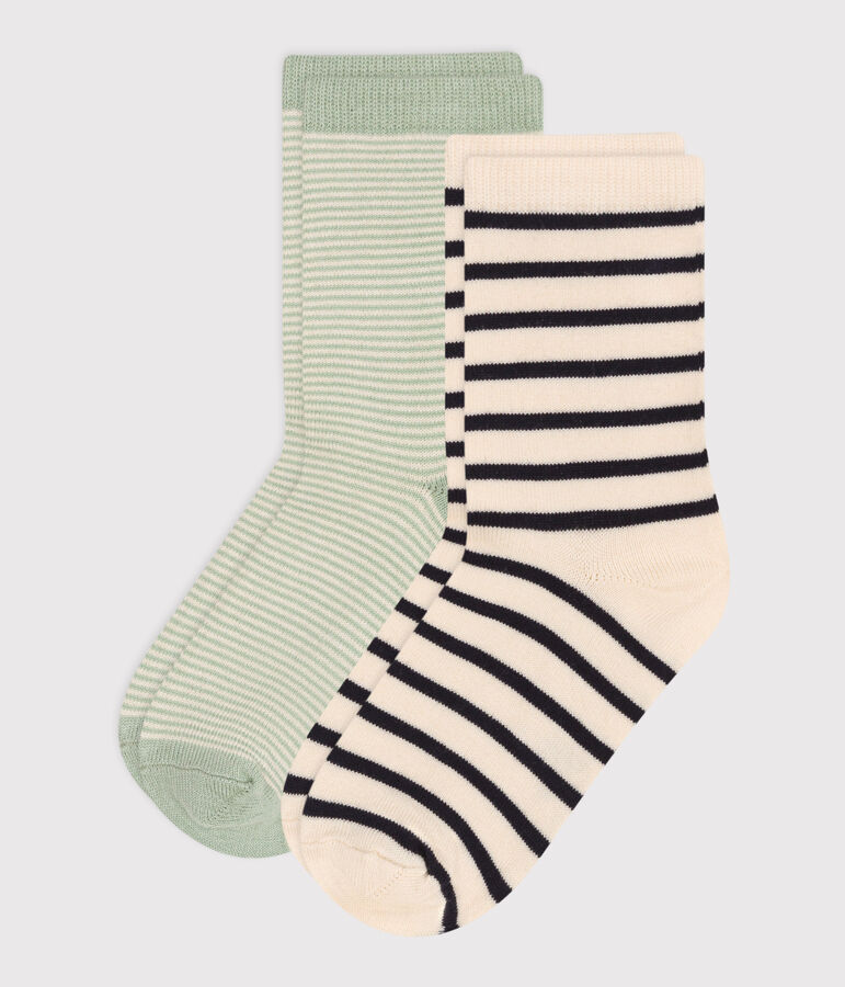 2 paires de chaussettes en coton rayures enfant variante 1