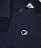 Cardigan enfant en coton uni bleu marine