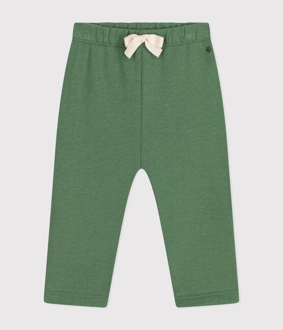 Pantalon de jogging bébé en coton uni vert PALMERAIE
