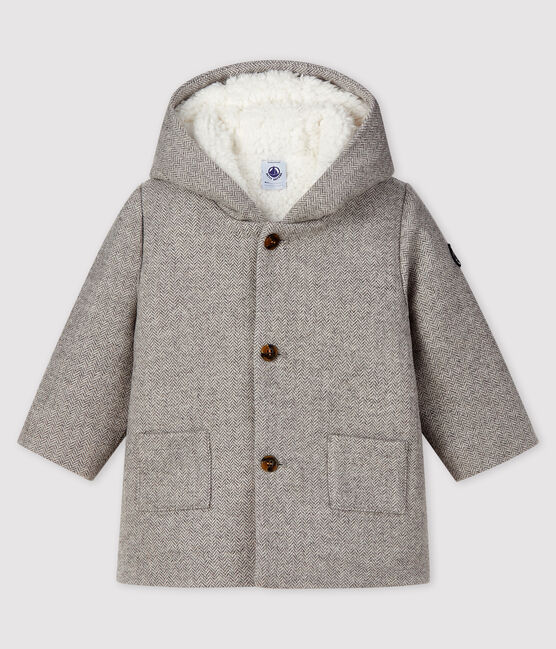 Manteau bébé garçon en laine gris GRIS CHINE