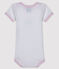 Body manches courtes bébé fille blanc ECUME/rose DOLL