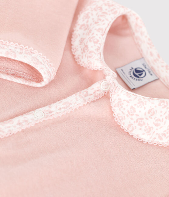Pyjama bébé en velours avec col rose SALINE