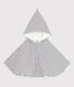 Cape à capuche à rayures marinières bébé en coton