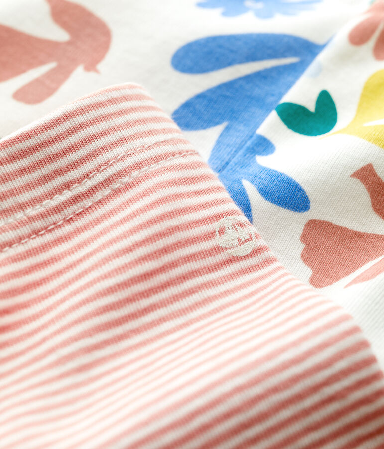 Lot 2 leggings fantaisie en coton b&eacute;b&eacute; multicouleur